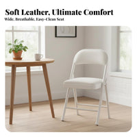 Padded Folding Chair Installation Household Furniture No Assembly Required Foldable Stool for Homeowners, Adults, Dining Room, Balcony, Office