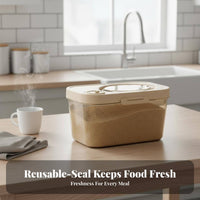 Large Capacity Rice Container Storage Bin Keeps Food Fresh Airtight Grain Container for Kitchen Countertop