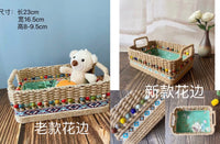 纯手工精品麻绳编织收纳筐桌面零食筐杂物小物品整理筐diy升级版 复古风