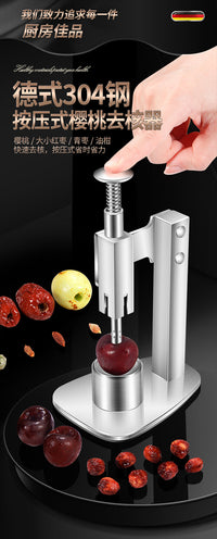 304 Stainless Steel Fruit Corer for Cherries and Dates