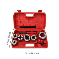 Ratchet piping Threader Kit Compact piping Threading Machine with Case Heavy Duty Tool for Plumbers, Pipefitters