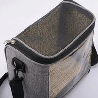 Portable Pet Carrier with Transparent Window and Textile Guinea Pig Carrier, Outdoor Pet Carrier and Hamster Carrier for Travel Use