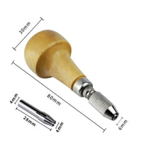 Alloy Chuck Hand Twist Drill Precision Made Manual Hand Drill Wood Handle Pin Vise for Hobbyists