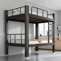 Steel Bunk Bed with Guardrails Space-Saving Metal Bunk Bed with Ladder Reinforced for Students, Workers, Dorm Rooms, Shared Bedrooms, Hostels