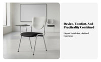 Foldable Design Student Chair with Attached Desk Space-Saving Student Desk Chair Long-Lasting Steel Frame Comfortable Cushion for Students, Trainees, Office Workers, Classrooms, Training Room, Offices, Library