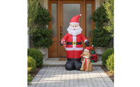 Outdoor Inflatable Santa with Dog Quick Inflation Santa with Dog Inflatable Whimsical Christmas Inflatable Easy to Use for Lawn