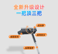 多功能汽车雪铲车用除冰扫雪器双头铝合金除雪刷可伸缩除雪铲用品