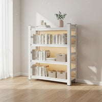 Multifunctional Multi-Tier Metal Bookshelf Sturdy Construction Floor Standing Storage Rack Easy Assembly Simple Iron Book Rack Heavy Duty for Students