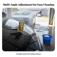 1/4 Inch Quick Connect Adapter Easy Installation Adjustable Angle Nozzle Adapter Universal Fit Rotating Pressure Washer Coupler for Car Washing