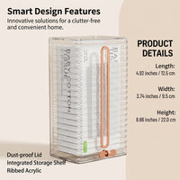 Bedroom and Sink Organizer Box with Wall Mounted Design for Students, Acrylic Rectangular Tissue Holders for Home Use