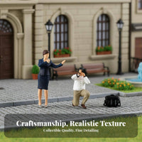 1:64 Scale Figure Highly Detailed Broadcasting Streamer Miniature Vlogger Scene Setting Figure Resin Material Miniature