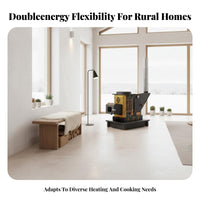 High-End Gasification Stove, double energy Wood & Coal Heater, Winter Heating Stove for Home, Rural Fireplace