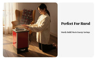 Cast Iron Heating Stove, Energy-Saving Water Jacket Heater, Rural Coal Boiler, Efficient Heating