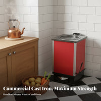 Cast Iron Heating Stove, Energy-Saving Water Jacket Heater, Rural Coal Boiler, Efficient Heating