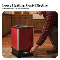 Cast Iron Heating Stove, Energy-Saving Water Jacket Heater, Rural Coal Boiler, Efficient Heating