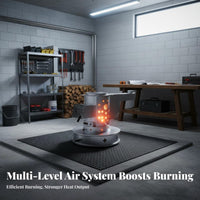 Indoor Wood Stove, Smokeless Gasification Heater, Thickened Winter Heating, Multicombustible, Home Use