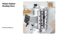Indoor Wood Stove, Smokeless Gasification Heater, Thickened Winter Heating, Multicombustible, Home Use