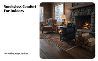 Rural Heating Stove, Wood Gasification, Dual Energy, Large Fire Viewing Window, Multi-Functional