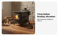 Rural Heating Stove, Wood Gasification, Dual Energy, Large Fire Viewing Window, Multi-Functional