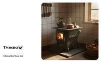 Rural Heating Stove, Wood Gasification, Dual Energy, Large Fire Viewing Window, Multi-Functional