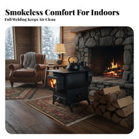 Rural Heating Stove, Wood Gasification, Dual Energy, Large Fire Viewing Window, Multi-Functional