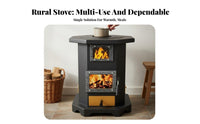 Indoor Heating Gasification Stove, double combustible Coal & Wood, Rural Home Cooking & Heating