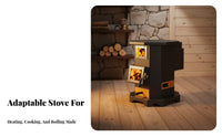 Indoor Heating Gasification Stove, double combustible Coal & Wood, Rural Home Cooking & Heating