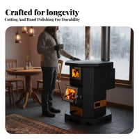 Indoor Heating Gasification Stove, double combustible Coal & Wood, Rural Home Cooking & Heating