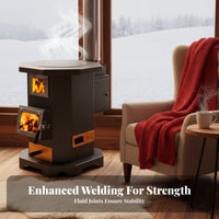Indoor Heating Gasification Stove, double combustible Coal & Wood, Rural Home Cooking & Heating