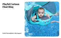 Infant Swimming Float, Inflatable Sunshade Ring, Cartoon Design, Thermoplastic Polyurethane, New