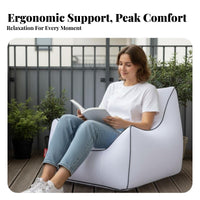 Inflatable Sofa Bed, Foldable Air Chair, Parachute Material, Outdoor Lazy Lounger, Portable Storage