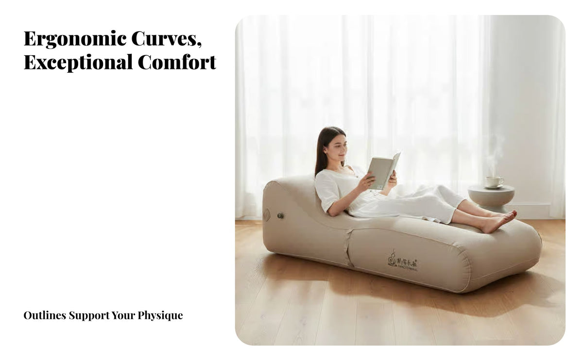 Inflatable Recliner Chair, Portable Air Sofa, Automatic Inflatable Bed, Office Nap, Outdoor Camping