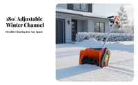 Electric Winter Sweeper, High Power Walk-Behind Snow Remover, Outdoor Lithium Battery Snow Thrower for Driveways, Schools, Paths