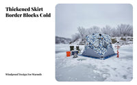 Ice Fishing Tent, Outdoor Winter Cotton Shelter, Thickened Insulated Camping, Windproof, Waterproof, 2-4 Person