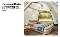 Inflatable Camping Mattress, Automatic Inflation, Portable, Hexagonal Support, Waterproof, Multiple Sizes, Outdoor & Indoor