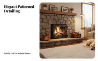 High-Temperature Resistant Fireplace Door, Thickened Anti-Scald, Explosion-Resistant Glass for Indoor Use