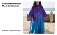 Quick Dry Beach Towel Robe, Hooded Poncho, Unisex, Ocean, Swimming, Summer