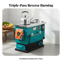 Home Heating Boiler, Energy-Saving Reverse Combustion Stove, Multi-Energy, Rural House