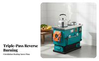 Home Heating Boiler, Energy-Saving Reverse Combustion Stove, Multi-Energy, Rural House