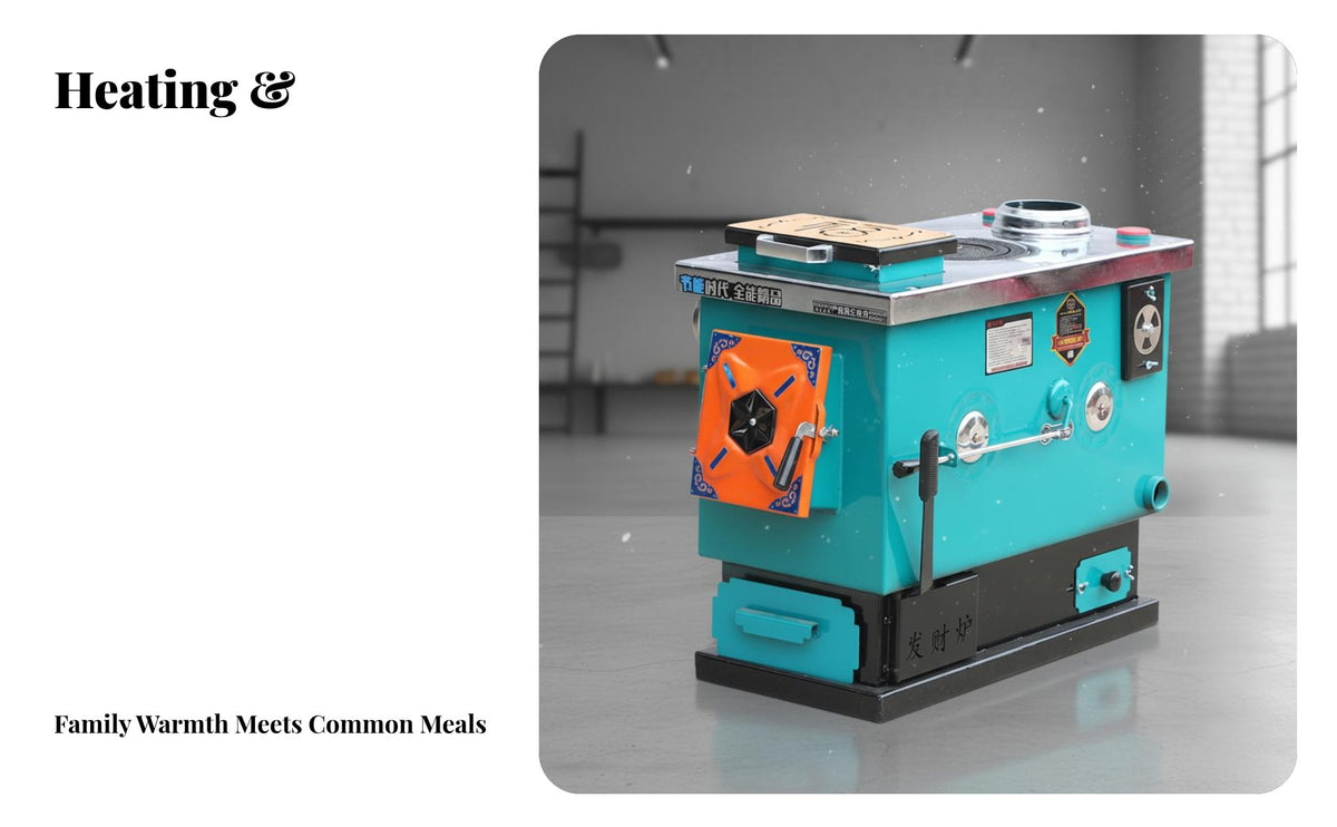 Home Heating Boiler, Energy-Saving Reverse Combustion Stove, Multi-Energy, Rural House