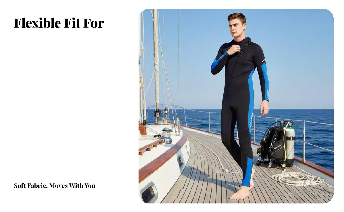 3mm Wetsuit, Full torso Long Sleeve, Thermal Diving Suit for Men & Women, Surfing, Snorkeling, Winter swimmingming