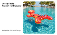 Inflatable Pool Float, Kids Water Toy, Ride-On Seat Ring with Handrails, Group Fun