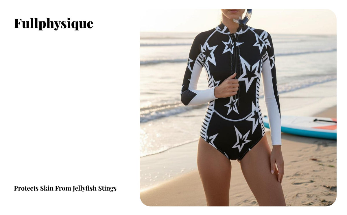 2mm Wetsuit, Women's Full full-length Swimsuit, Thermal Rash Guard, Snorkeling & Surfing Suit