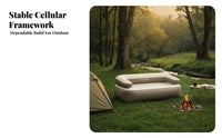Inflatable Sofa Bed, Double Air Mattress, Outdoor Camping, Portable, Lazy Style, Dual Function, Removable Backrest