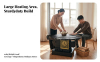 Indoor Smokeless Gasification Heater, double combustible Wood, Removable countertop, Random design