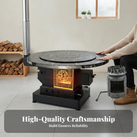 Indoor Smokeless Gasification Heater, double combustible Wood, Removable countertop, Random design
