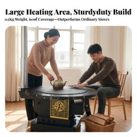Indoor Smokeless Gasification Heater, double combustible Wood, Removable countertop, Random design