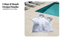 Ocean Towel Poncho, Quick Dry, Absorbent, Family Beach Robe