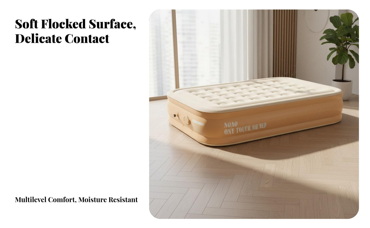 PVC Inflatable Mattress, Automatic Air Bed, Camping Sleeping Pad, Thickened Design, Portable for Home & Outdoor