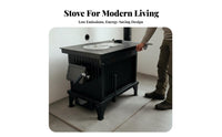 Indoor Heating Stove, double energy Wood Tibetan design, Smokeless Gasification Fireplace, Home Use